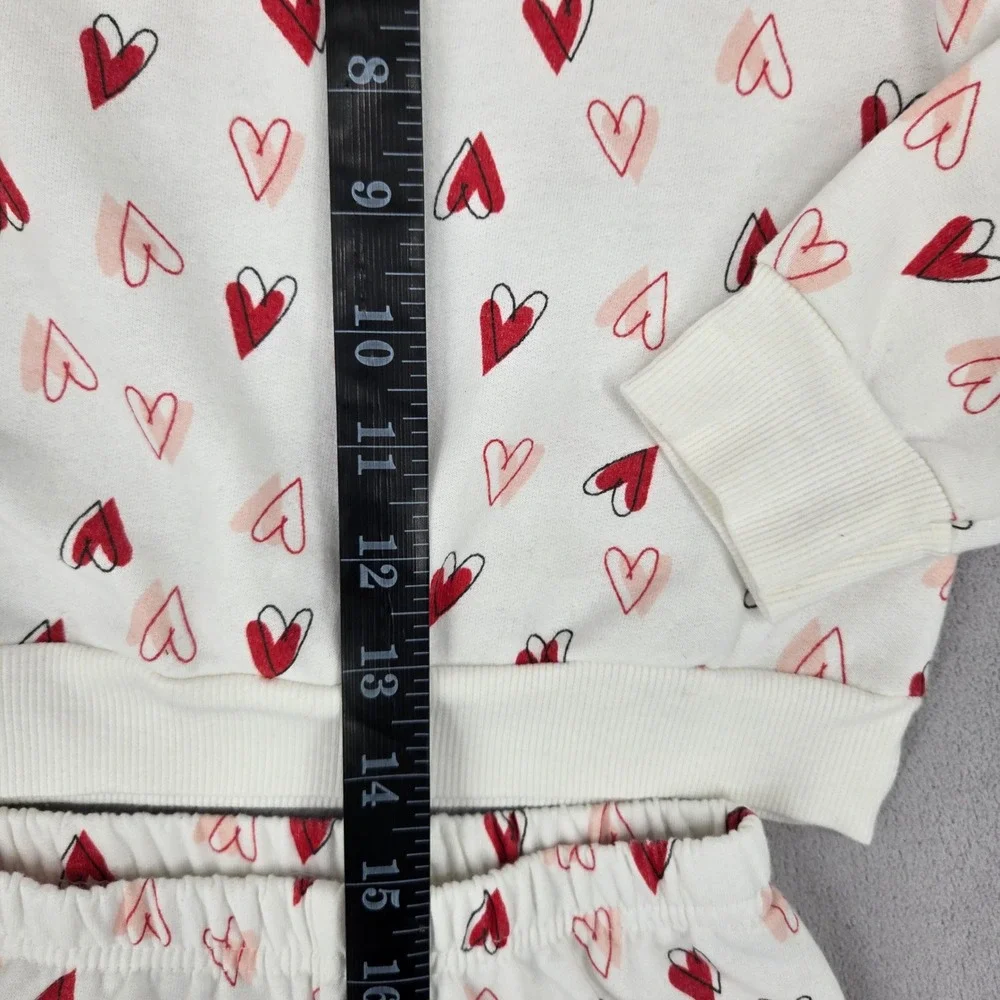 Lila & Jack 4T Heart Print Sweatshirt Jogger Set Girls Coquette Valentines Day
